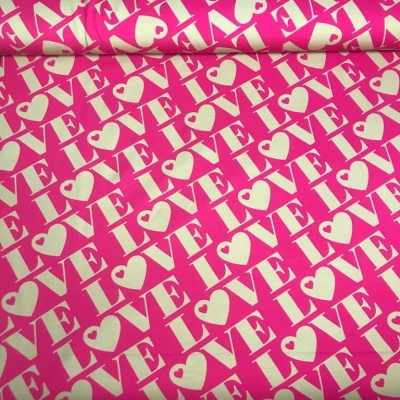 French Terry | byGraziela | LOVE Schriftzug | pink